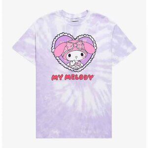 Retired! My Melody & Kuromi Pastel Tie-Dye Boyfriend Fit T-Shirt